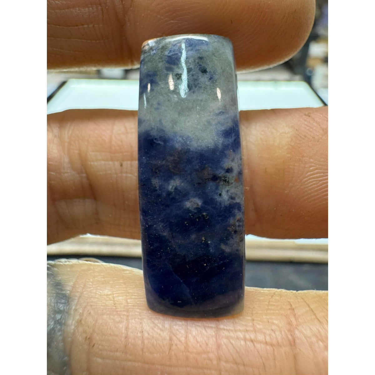 #221 Sodalite Cabs - 3 Pieces of Natural Sodalite Cabochons for Jewelry Making and Collecting