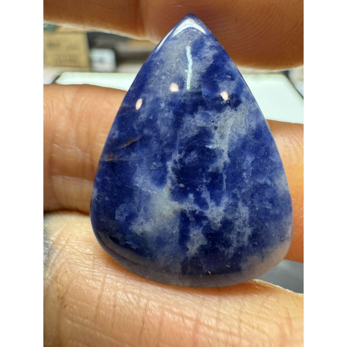 #221 Sodalite Cabs - 3 Pieces of Natural Sodalite Cabochons for Jewelry Making and Collecting