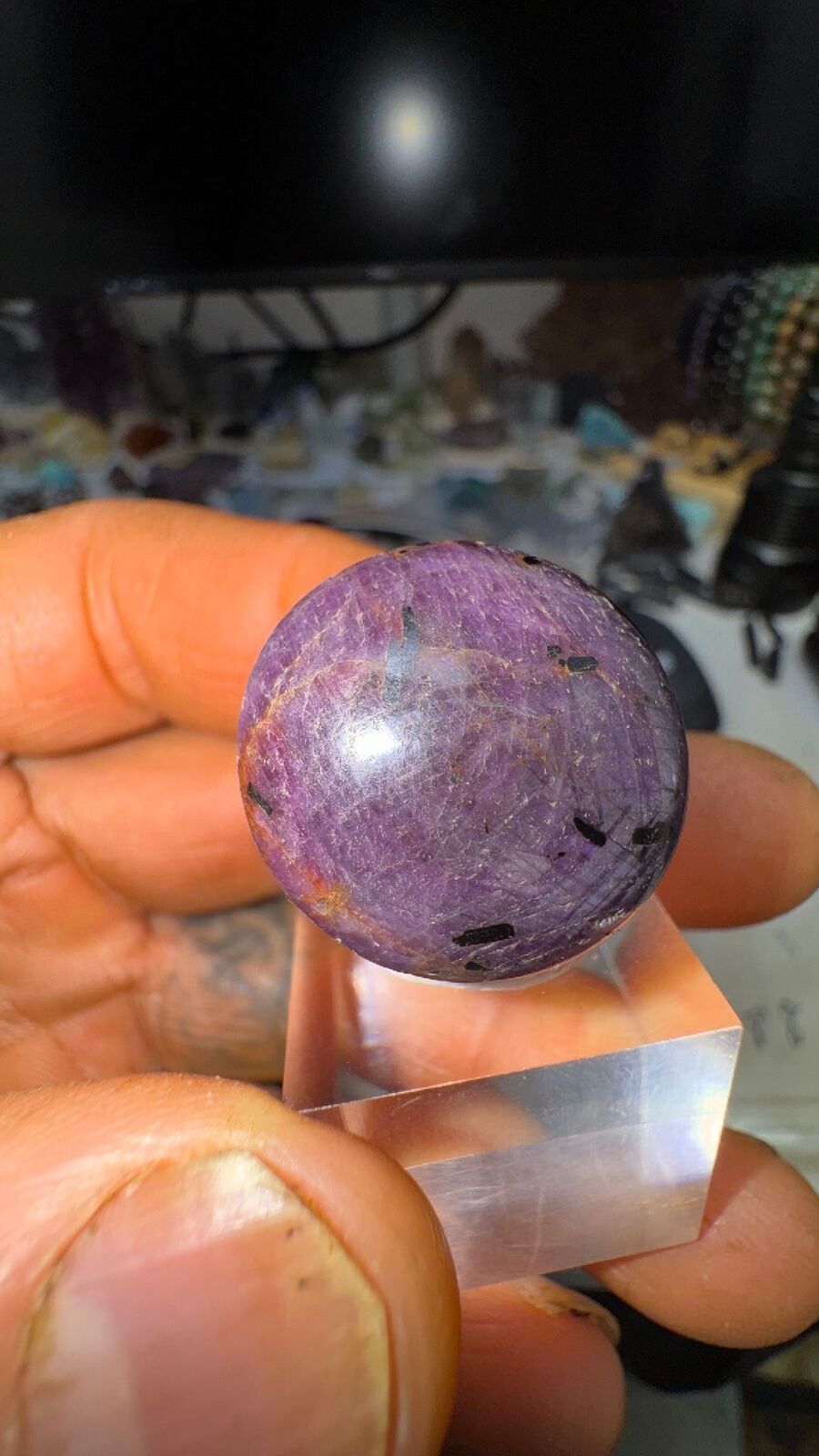 104ct star Ruby cab #87