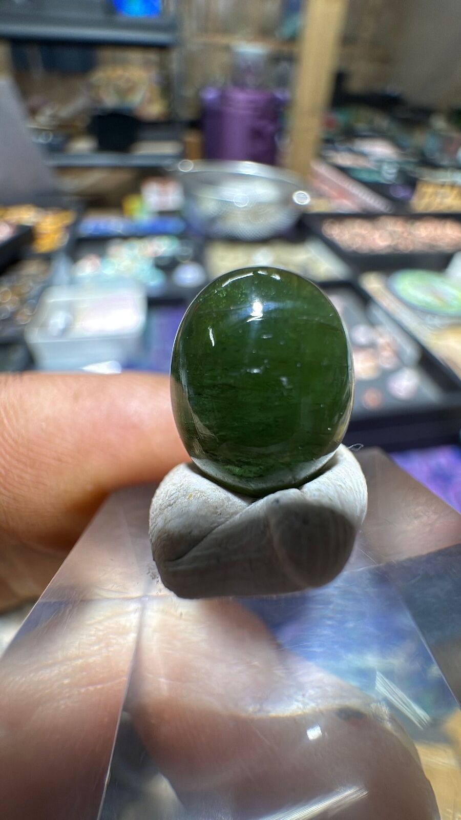 7ct Green Tourmaline Cab 68