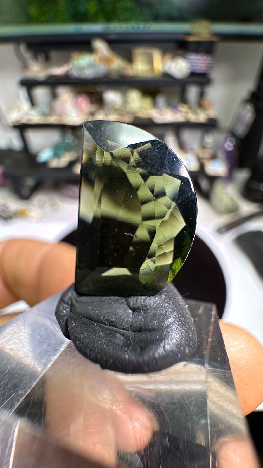 9.3ct Moldavite Facet Gem #4