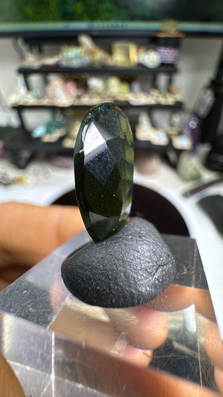 9.3ct Moldavite Facet Gem #4