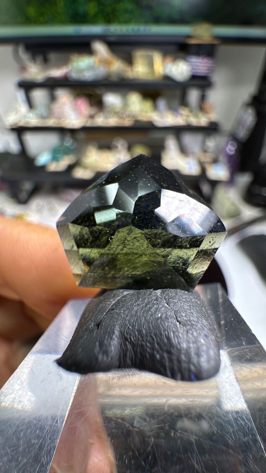 9.3ct Moldavite Facet Gemstone #6