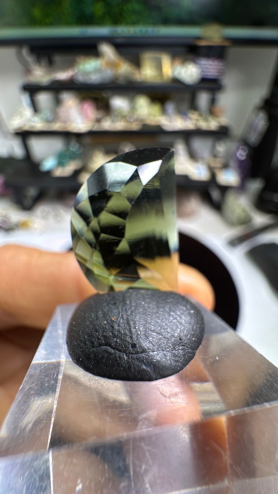 9.3ct Moldavite Facet Gem #4