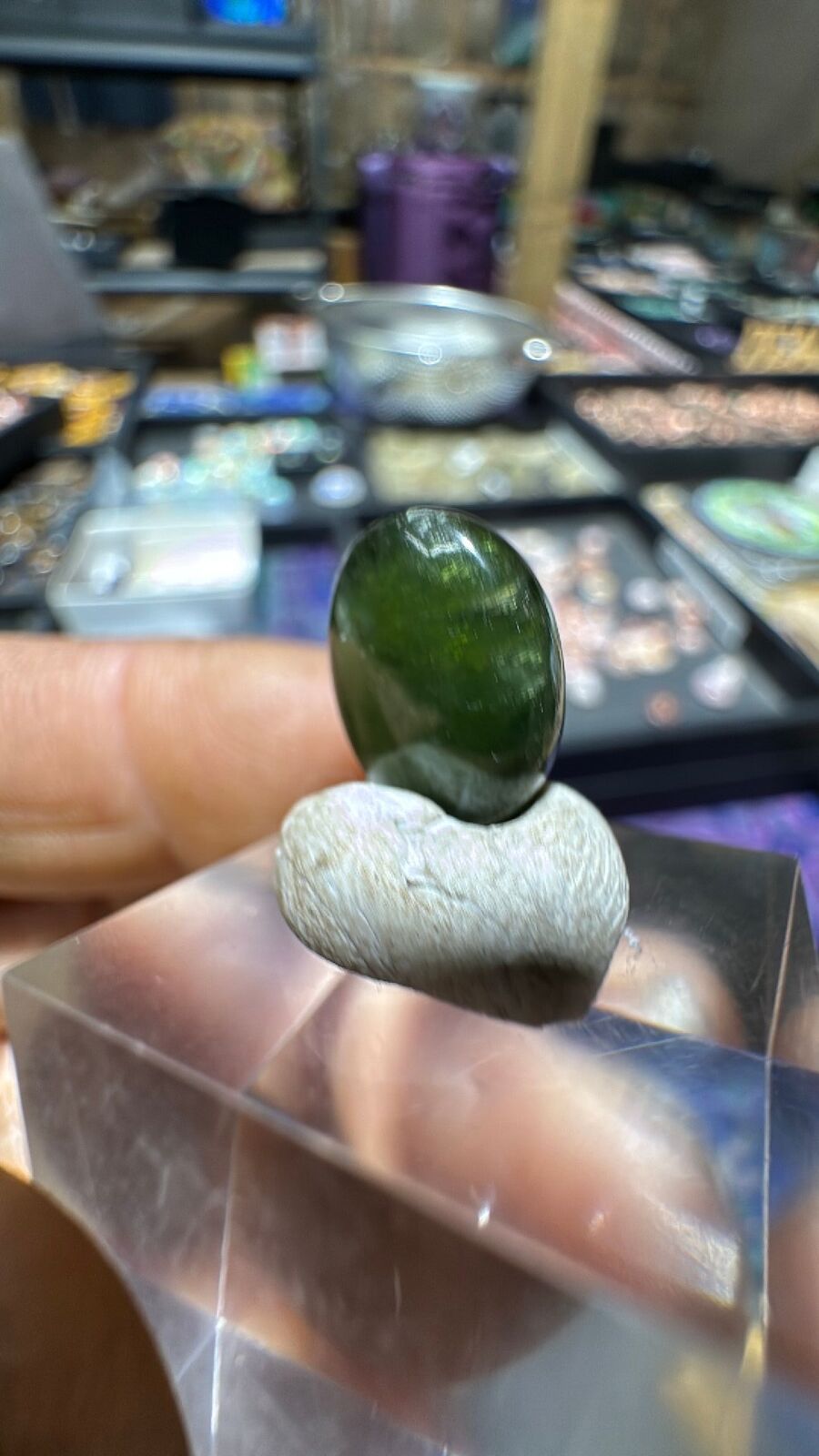 7ct Green Tourmaline Cab 68