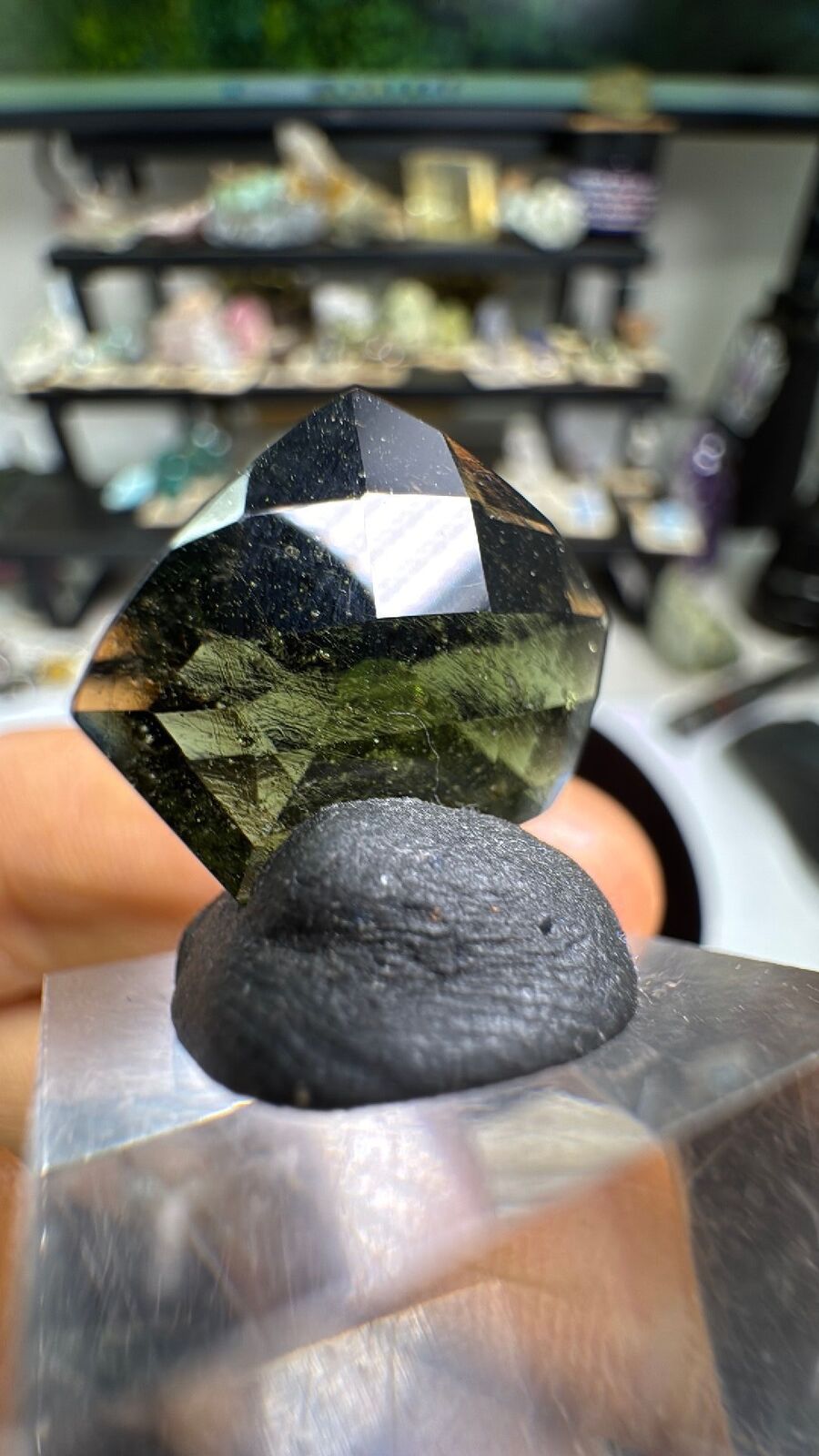 9.3ct Moldavite Facet Gemstone #6