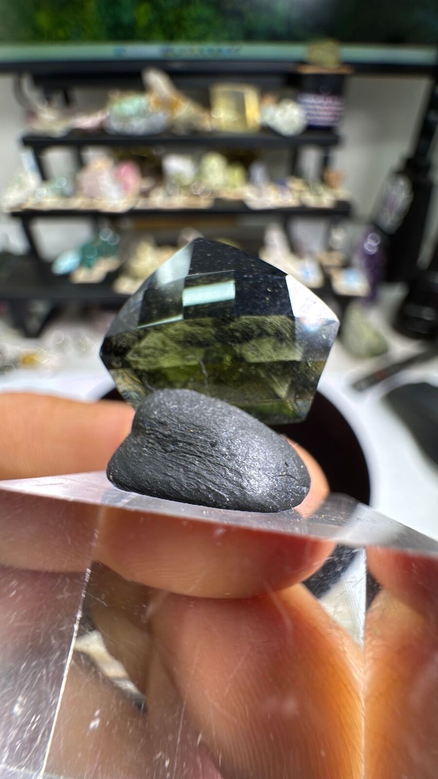 9.3ct Moldavite Facet Gemstone #6
