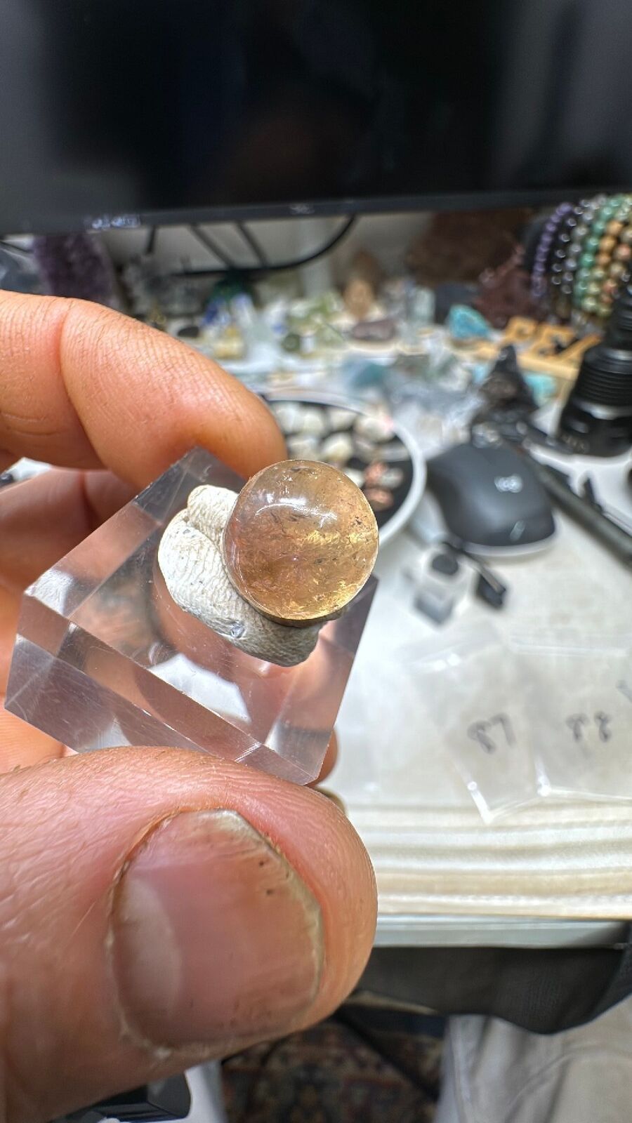 8.3ct peach tourmaline cab #79
