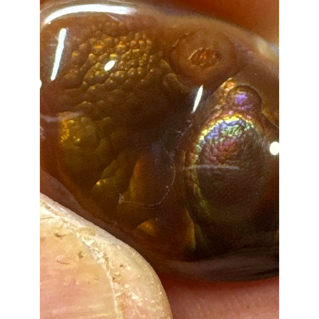 Large Fire Agate Polished #233 - Natural Stone with Unique Patterns and Vibrant Colors
