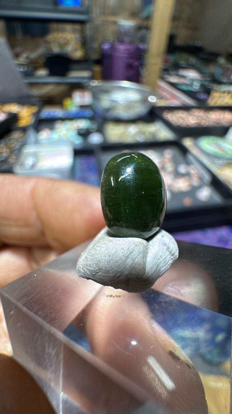 7ct Green Tourmaline Cab 68