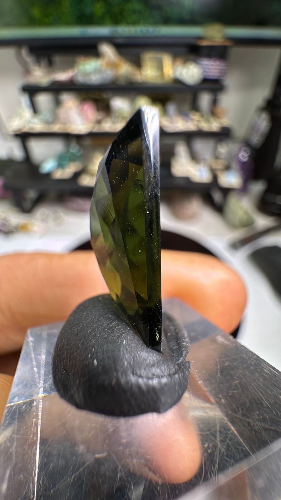 9.3ct Moldavite Facet Gem #4