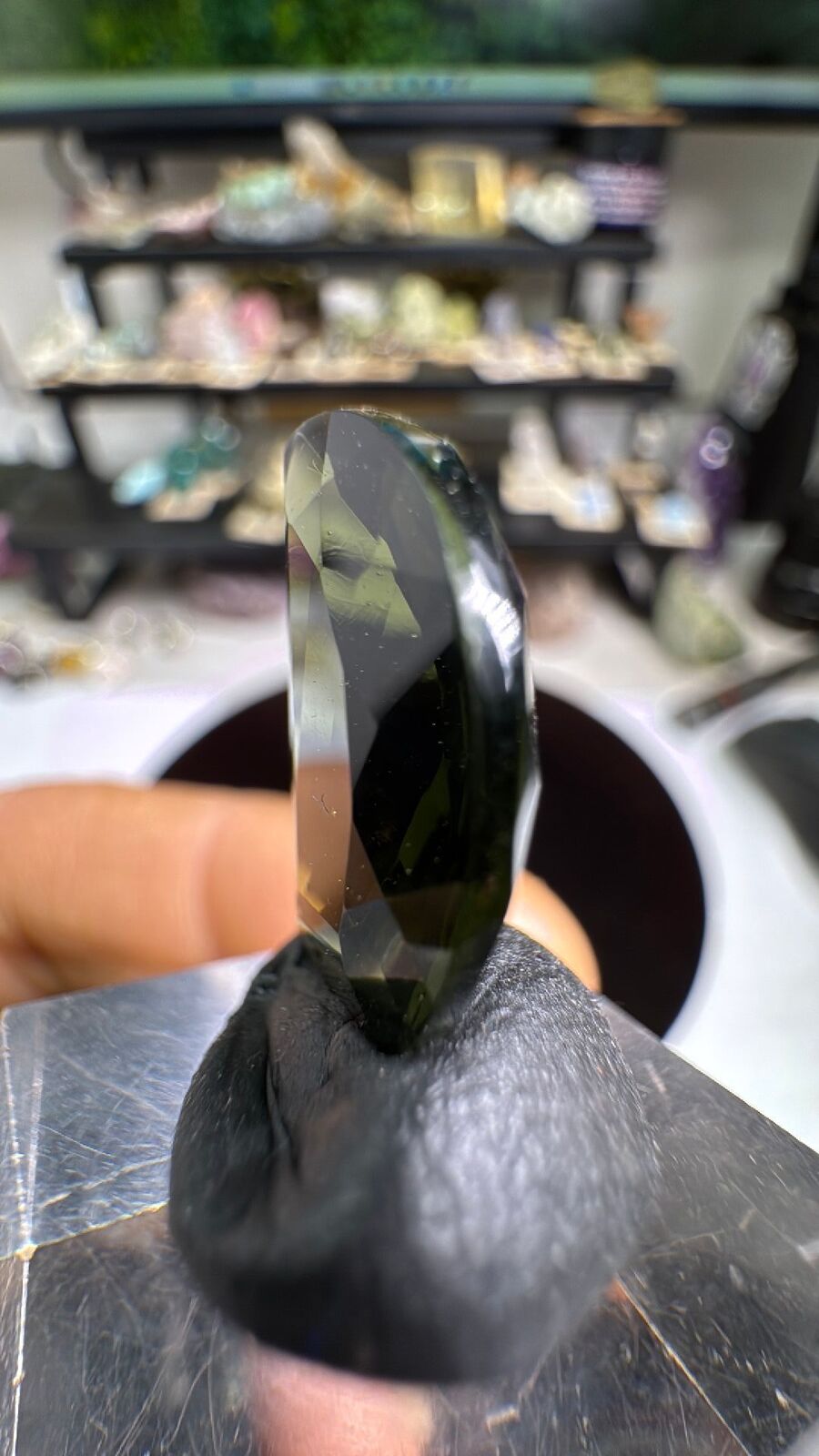 9.3ct Moldavite Facet Gem #4