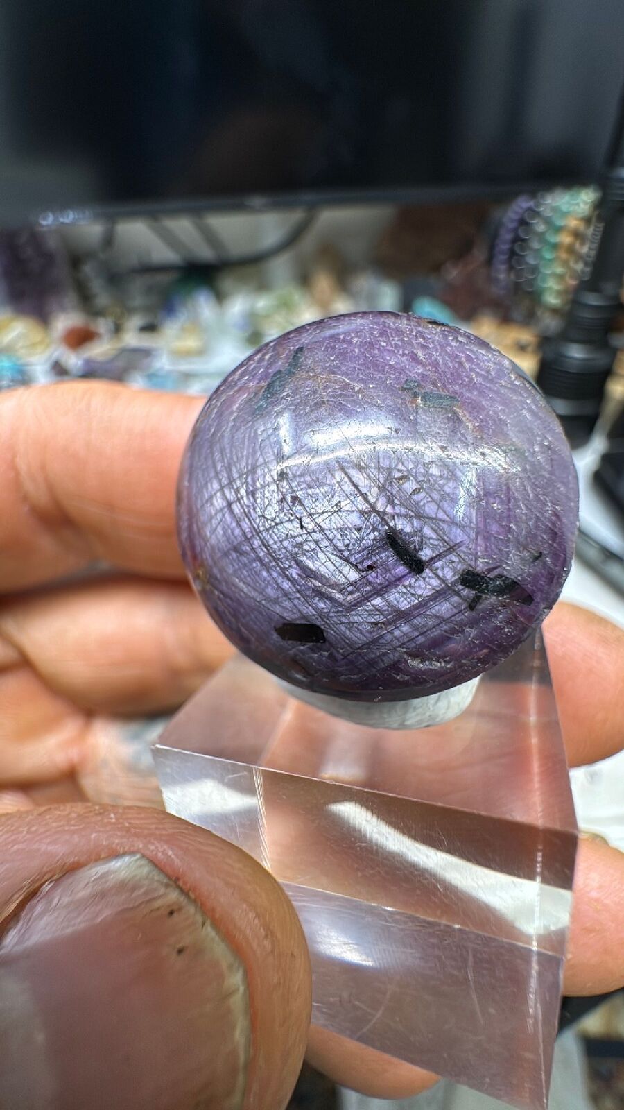 104ct star Ruby cab #87