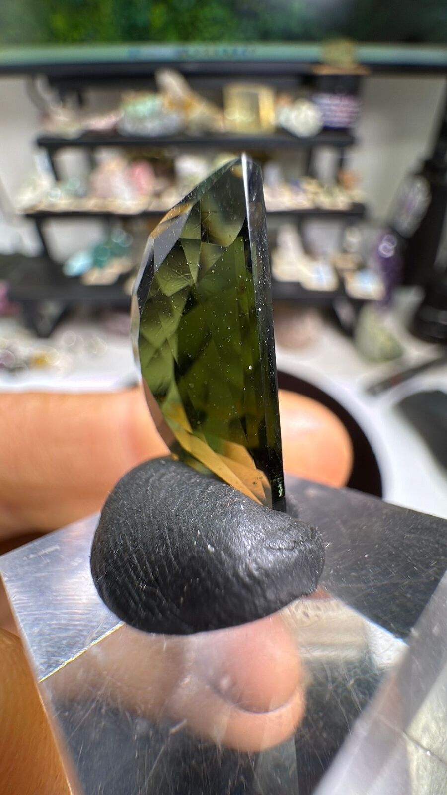 9.3ct Moldavite Facet Gem #4