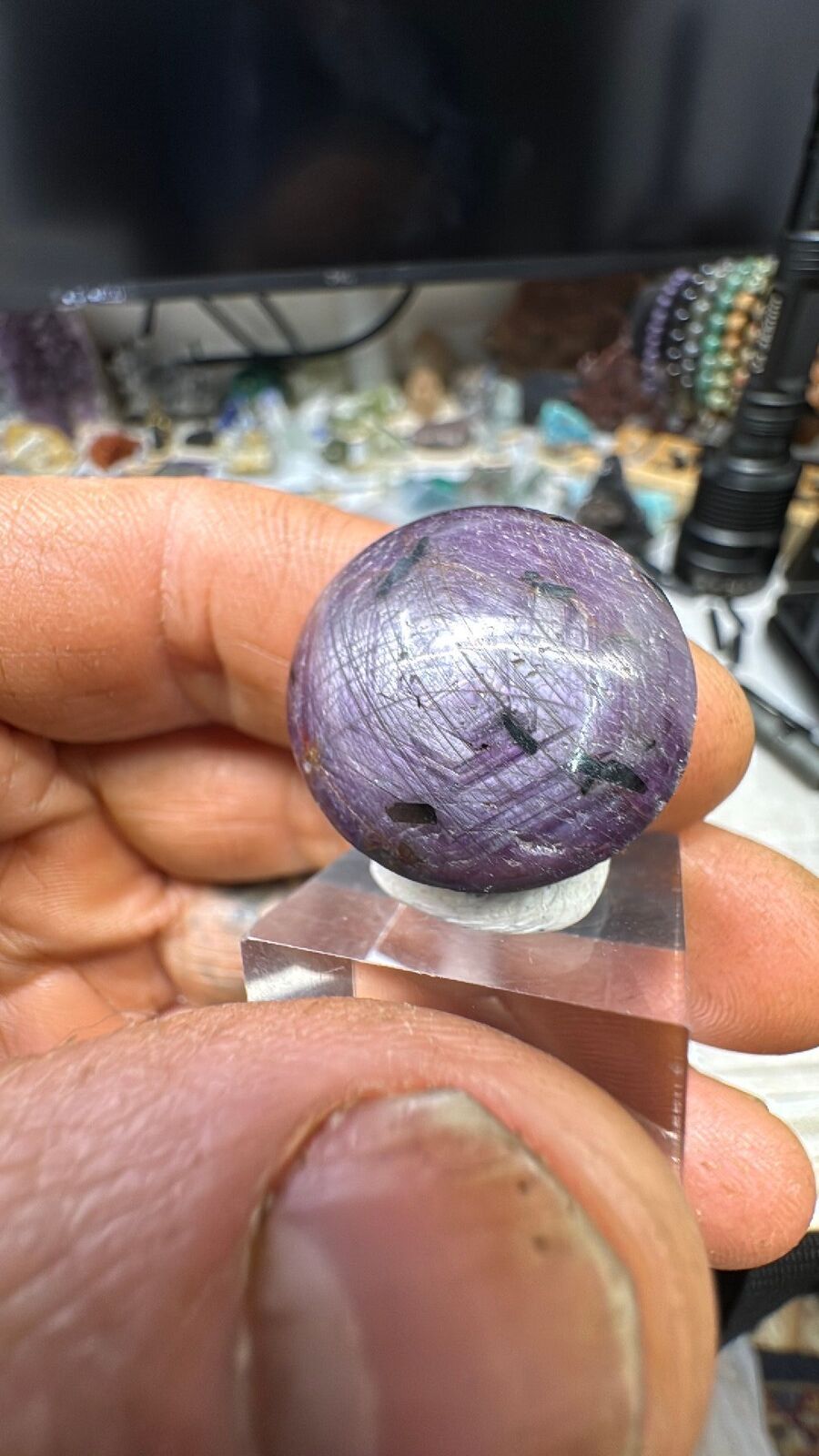 104ct star Ruby cab #87