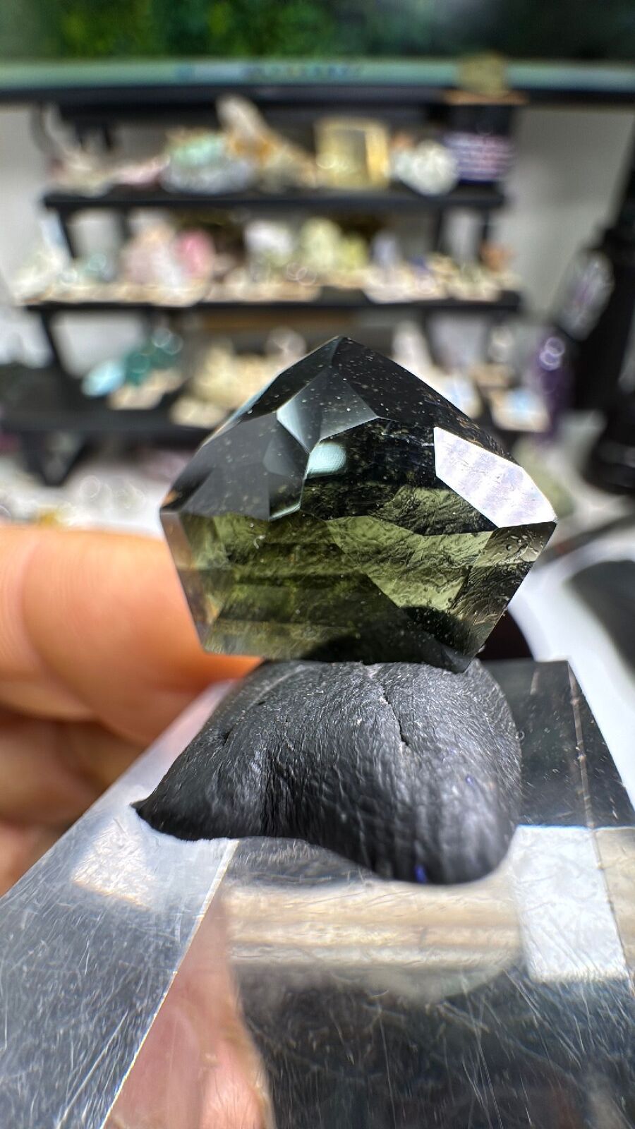 9.3ct Moldavite Facet Gemstone #6