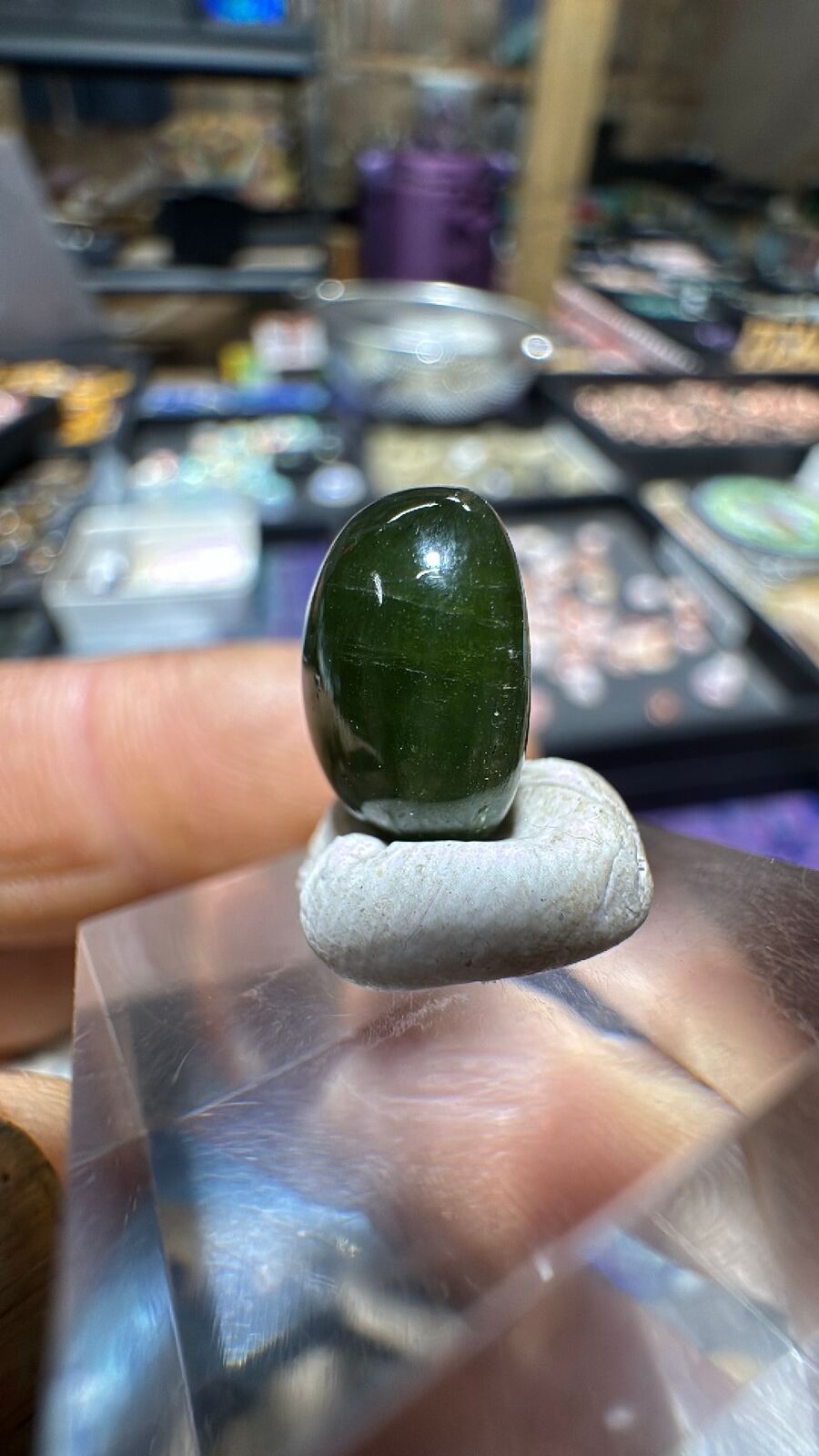 7ct Green Tourmaline Cab 68