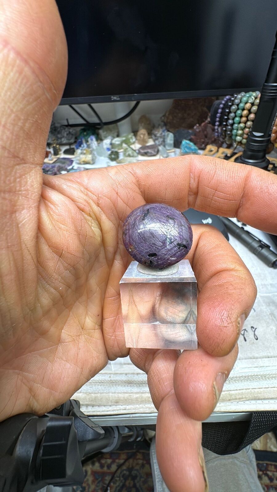 104ct star Ruby cab #87