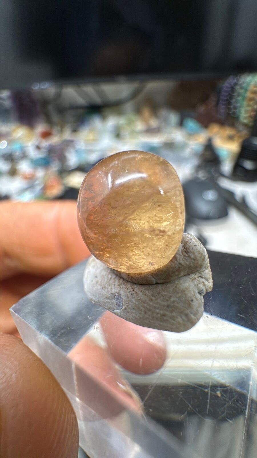 8.3ct peach tourmaline cab #79