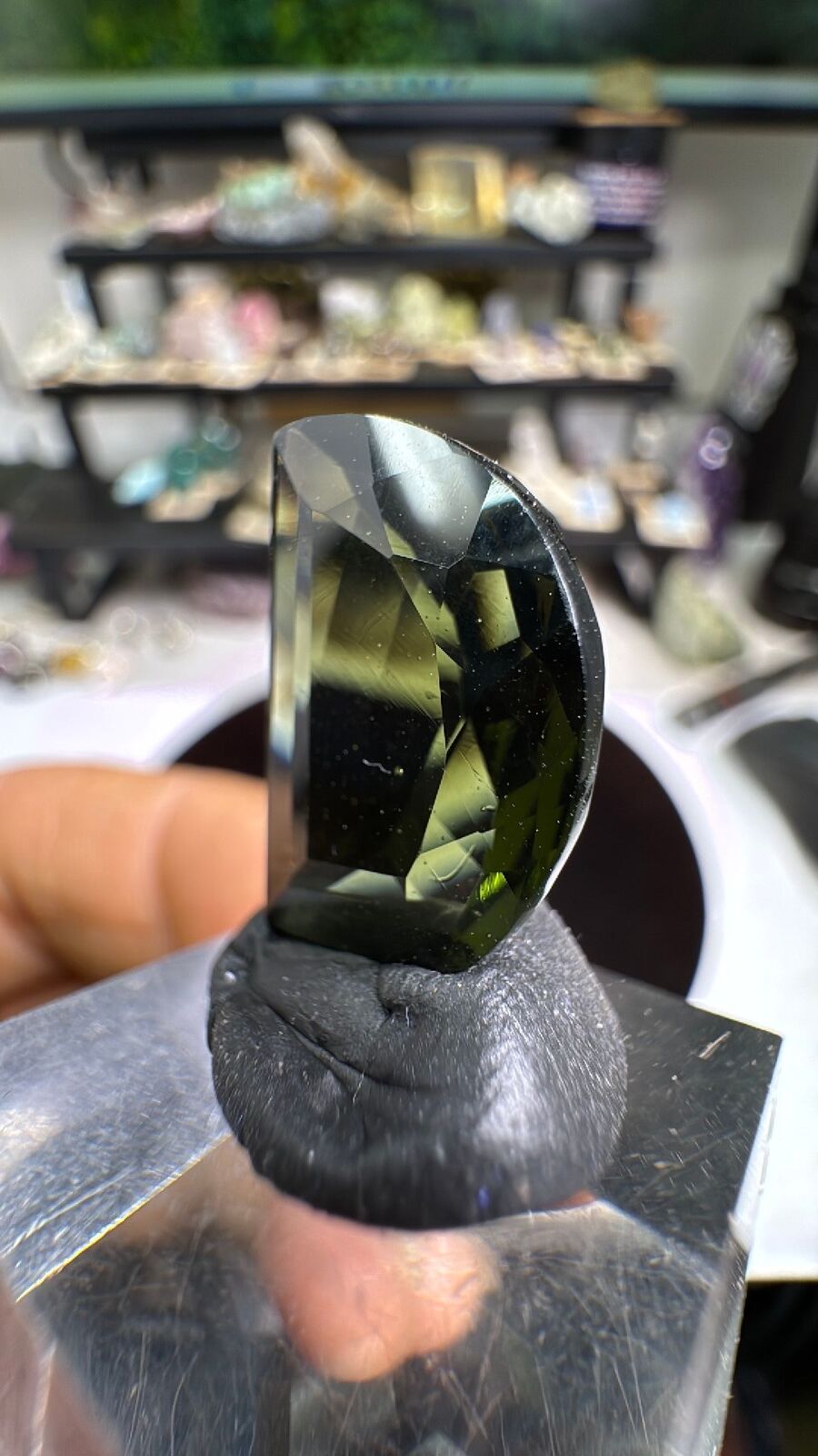 9.3ct Moldavite Facet Gem #4