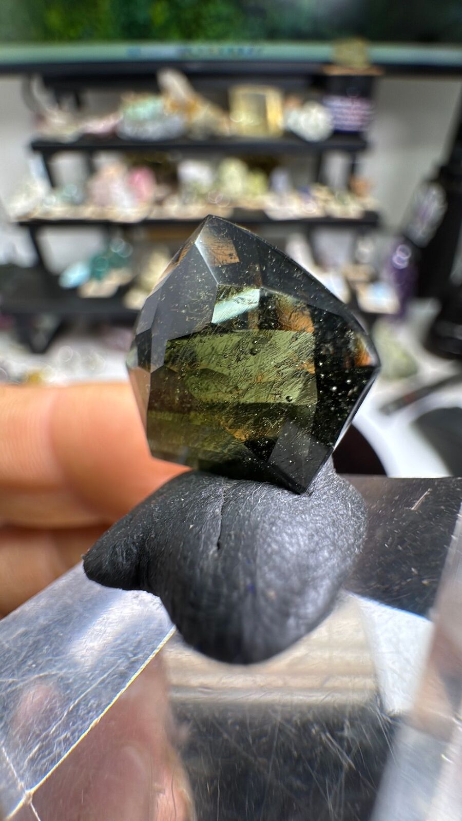 9.3ct Moldavite Facet Gemstone #6