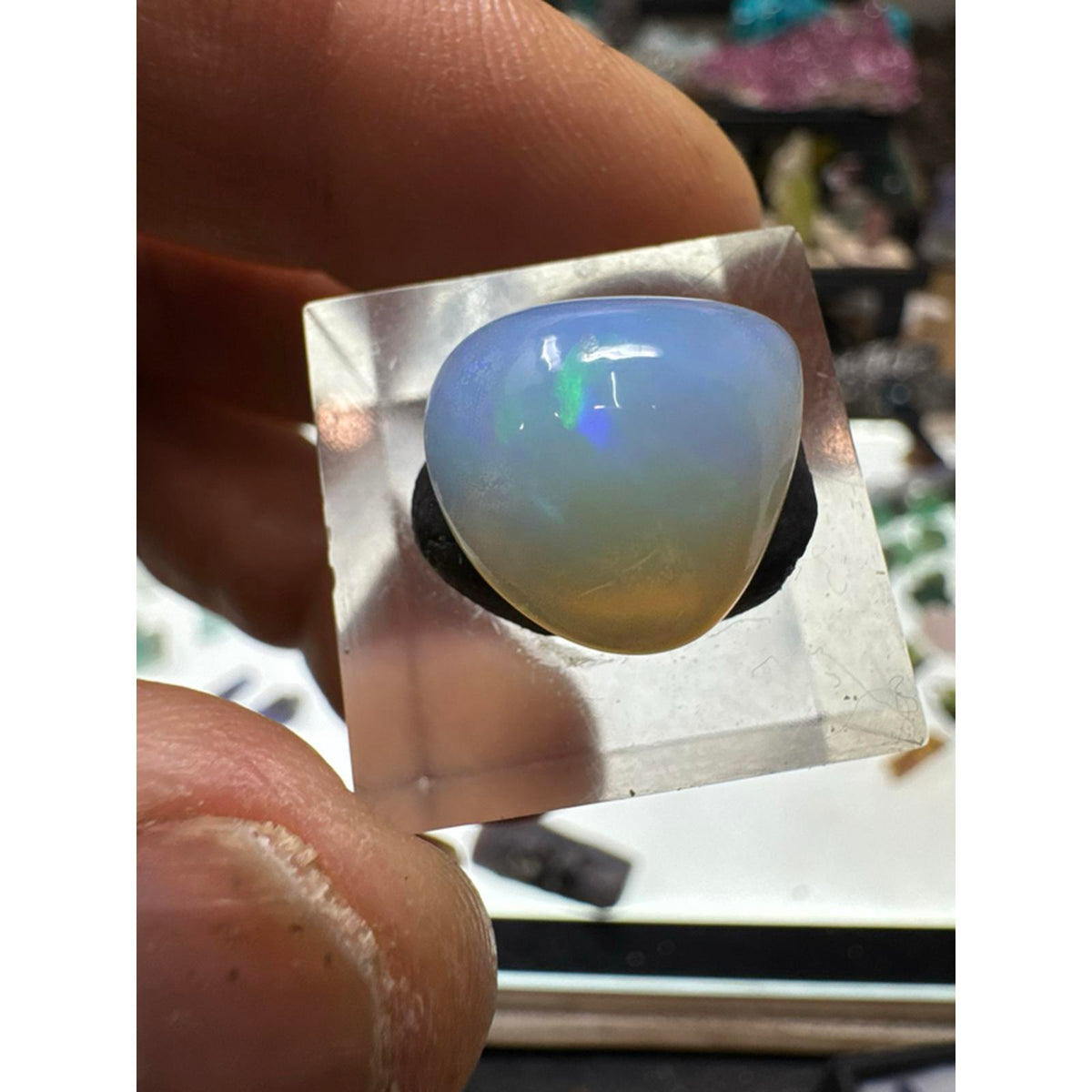 7 Carat Ethiopian Opal Cab #258 - Genuine Gemstone with Unique Color and Shine