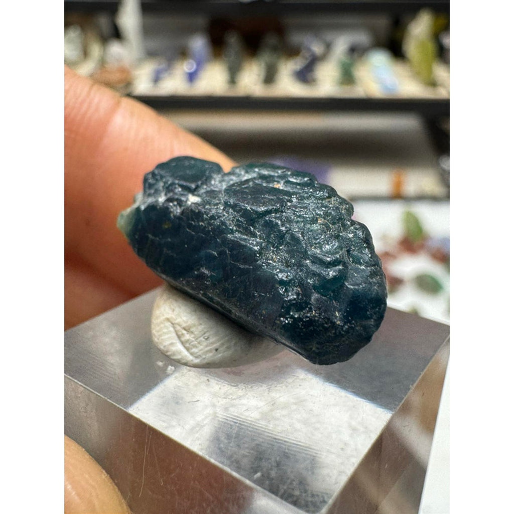Gemmy Blue Apatite Double Terminated Crystal #243 4.8 Grams from Brazil Natural Specimen