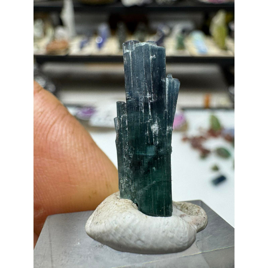 1.3 gram blue indicolite tourmaline #242 from pech mine afghanistan