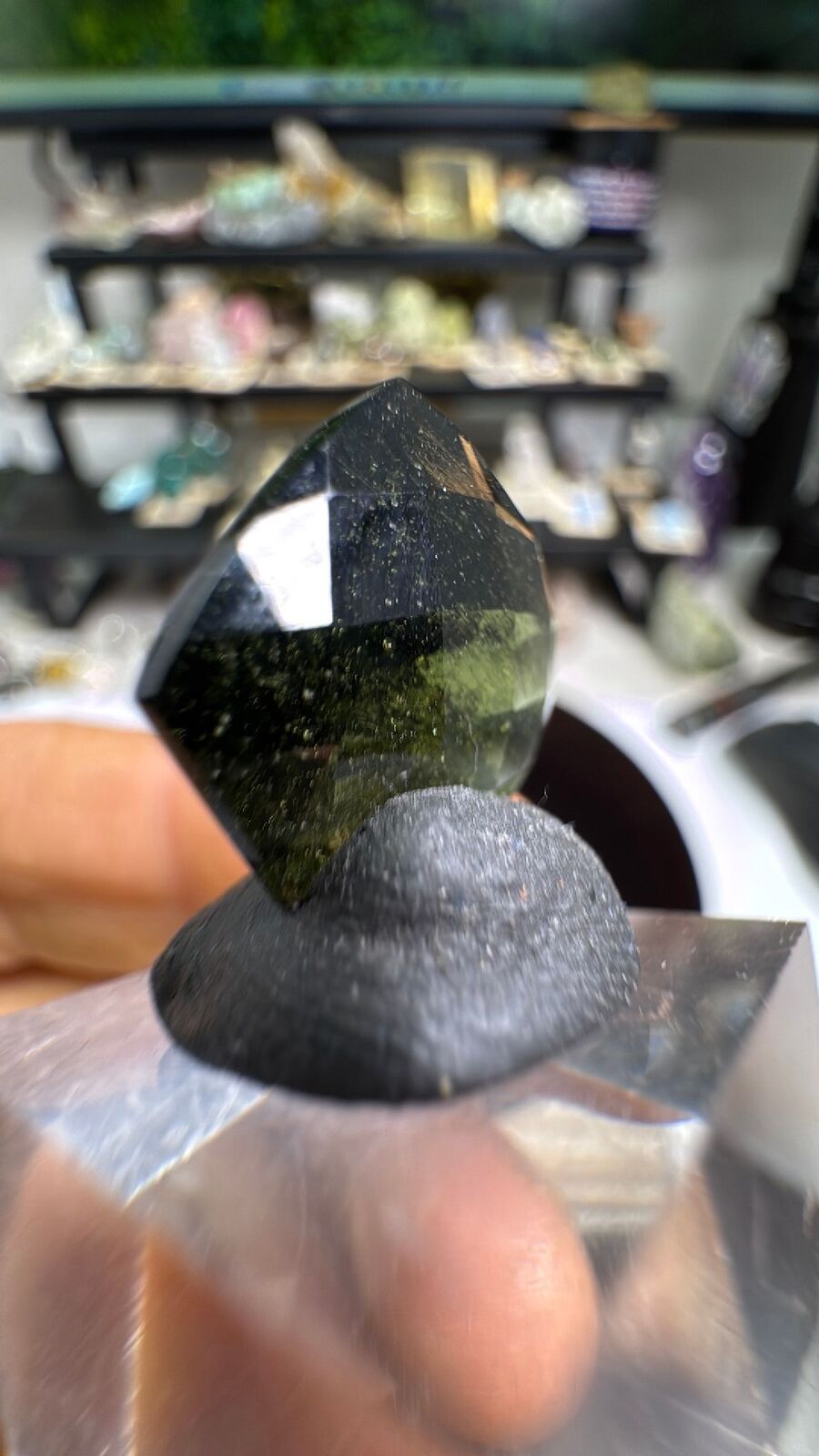 9.3ct Moldavite Facet Gemstone #6
