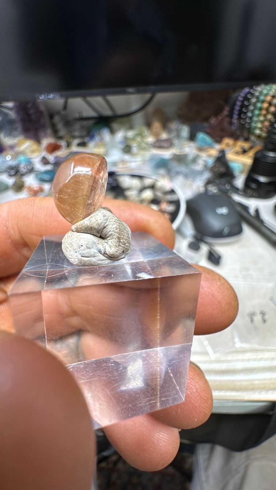 8.3ct peach tourmaline cab #79