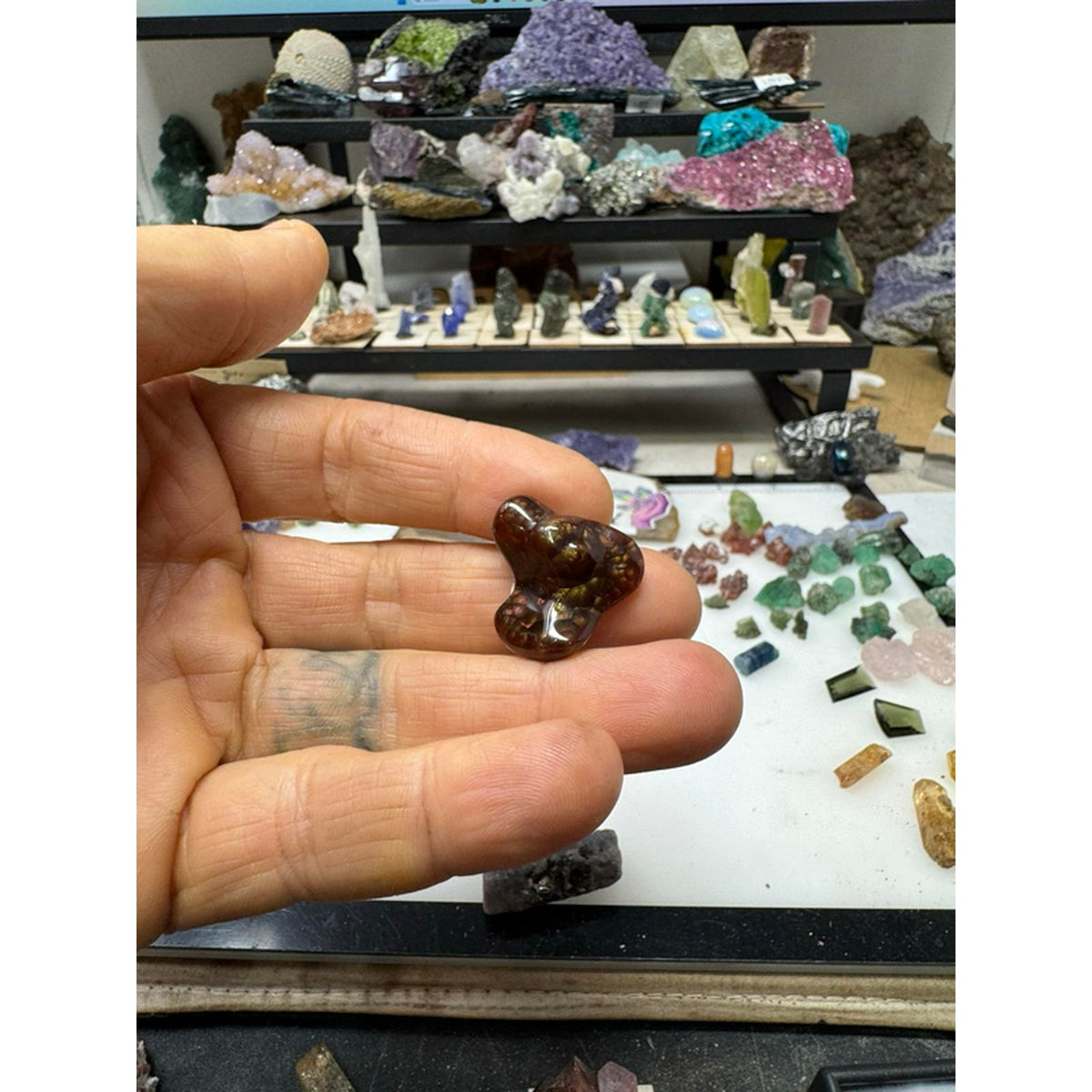 Large Fire Agate Polished #232 - Natural Stone with Unique Patterns and Rich Colors