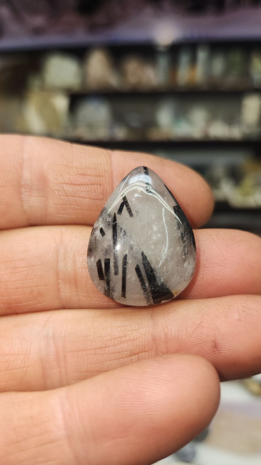 Black Tourmaline and quartz #149