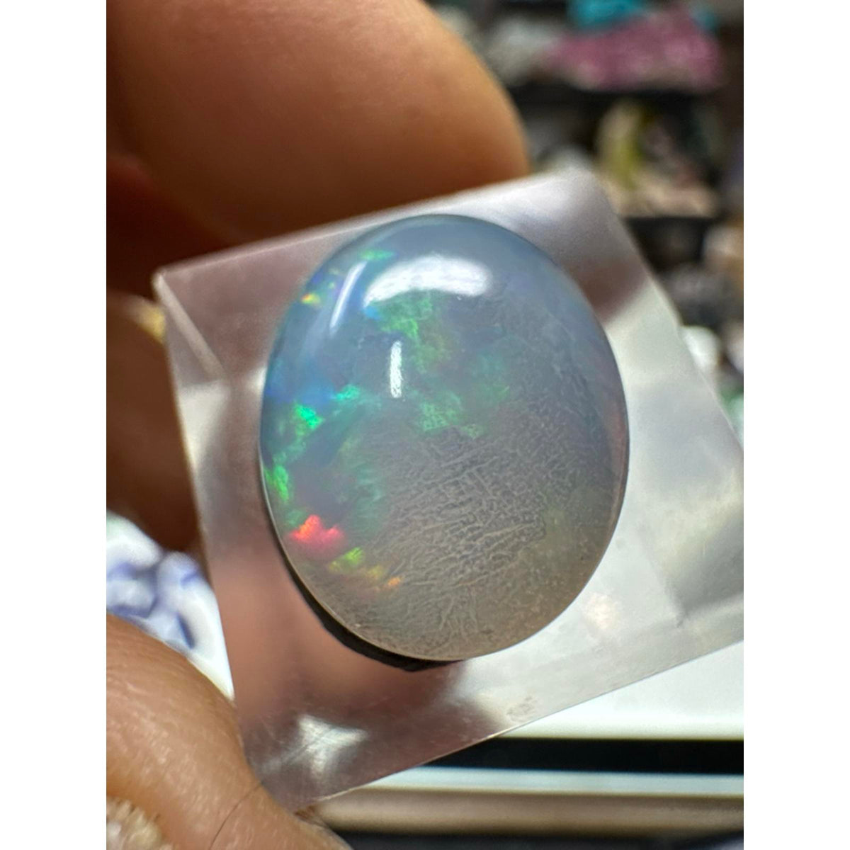 8.5 Carat Ethiopian Opal Cab #254 - Genuine Ethiopian Opal with Vibrant Colors and Unique Patterns