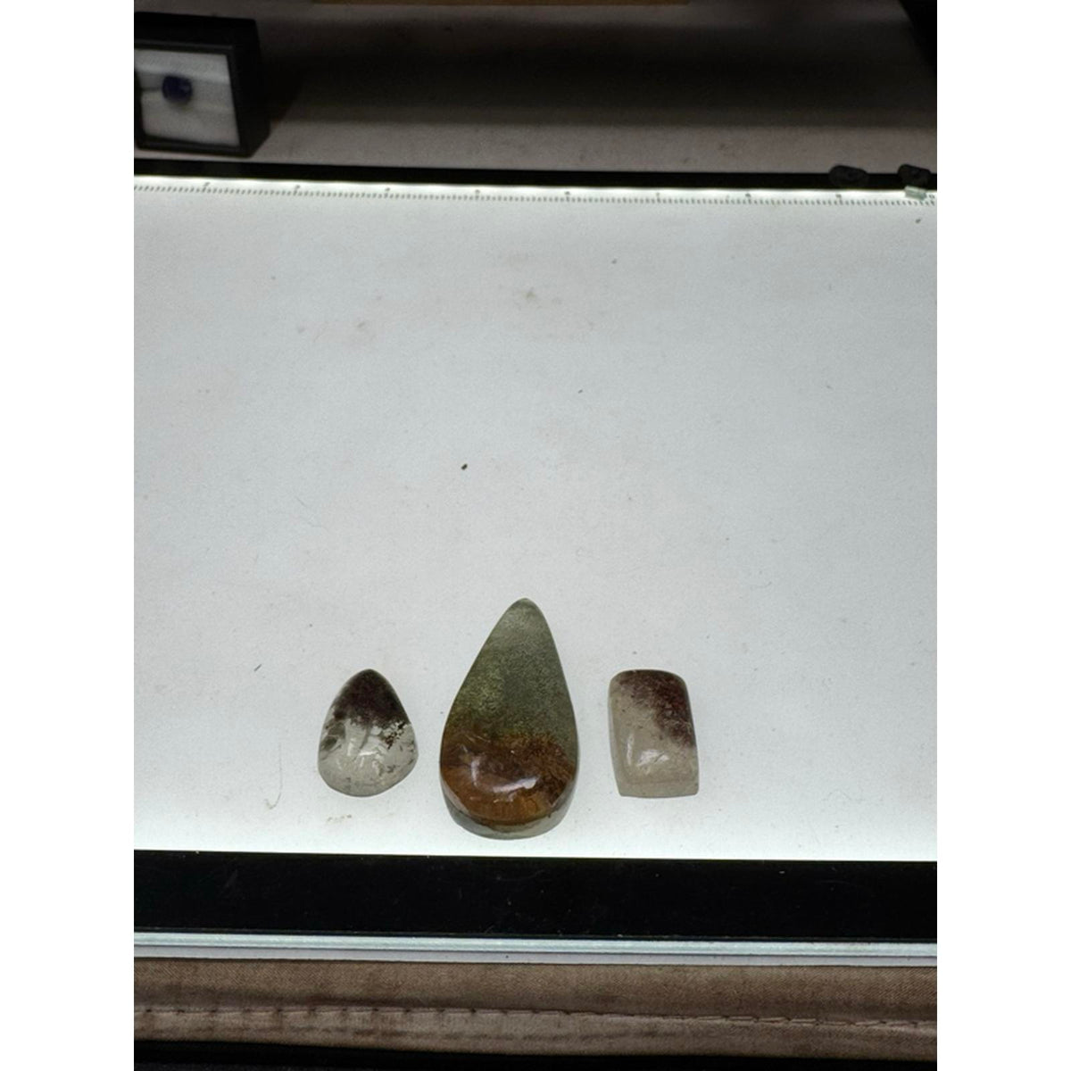 3 Garden Quartz Cabs #225 - Natural Quartz Stones for Jewelry Making and Decorative Use