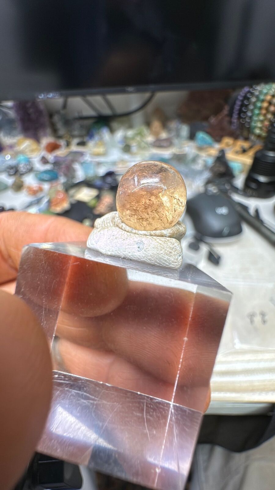 8.3ct peach tourmaline cab #79