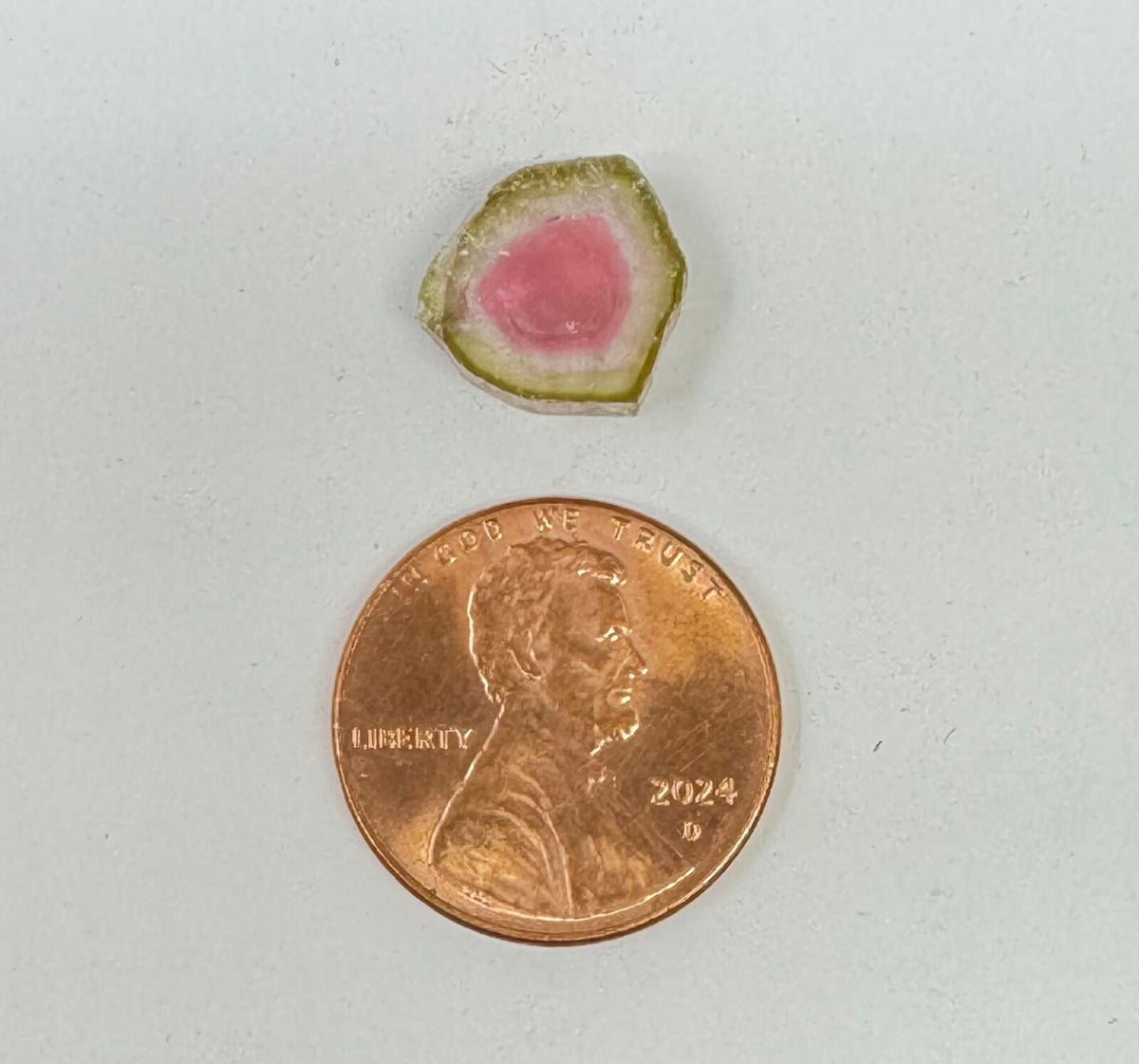 4.5ct Watermelon Tourmaline Slice #1