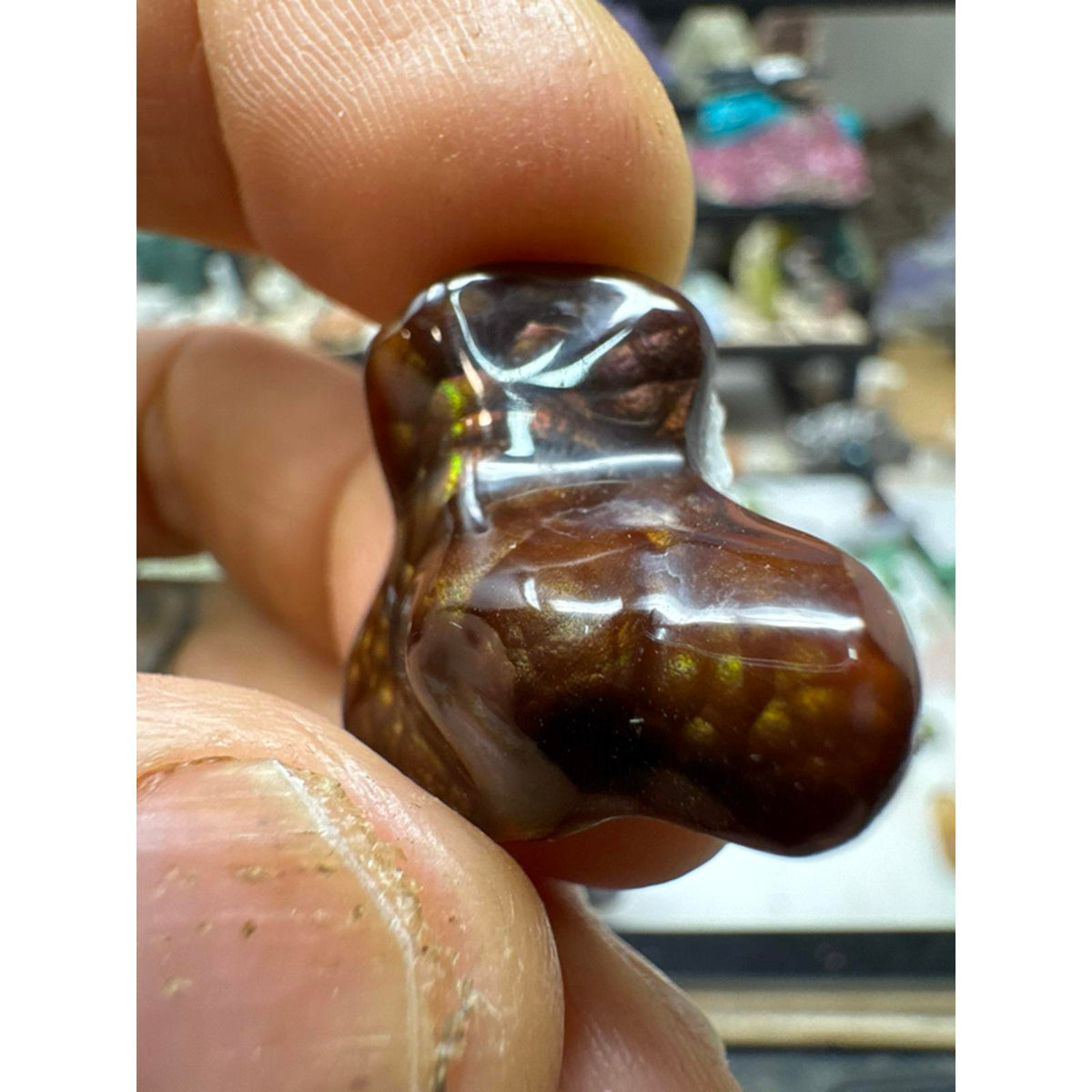 Large Fire Agate Polished #232 - Natural Stone with Unique Patterns and Rich Colors