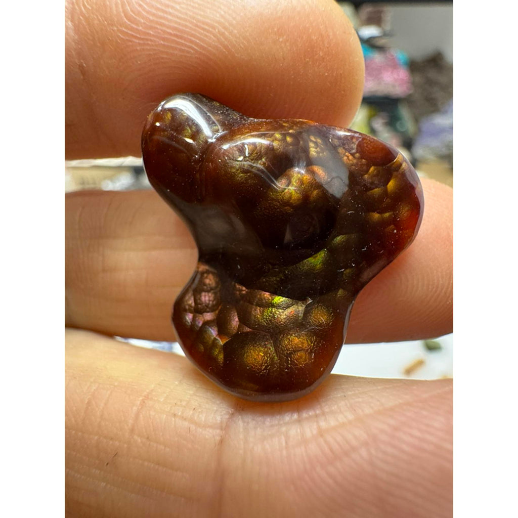 Large Fire Agate Polished #232 - Natural Stone with Unique Patterns and Rich Colors