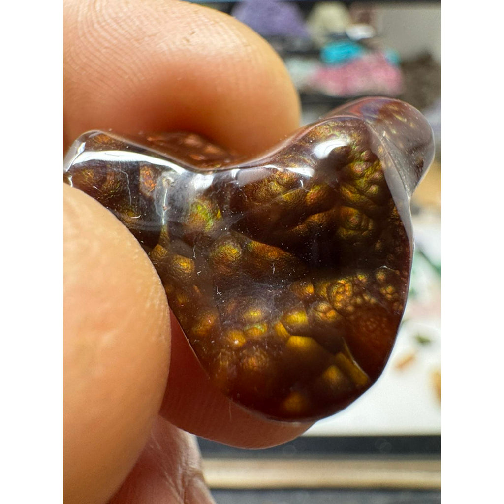 Large Fire Agate Polished #232 - Natural Stone with Unique Patterns and Rich Colors