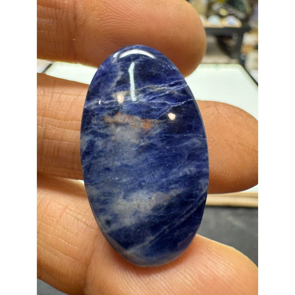 #221 Sodalite Cabs - 3 Pieces of Natural Sodalite Cabochons for Jewelry Making and Collecting