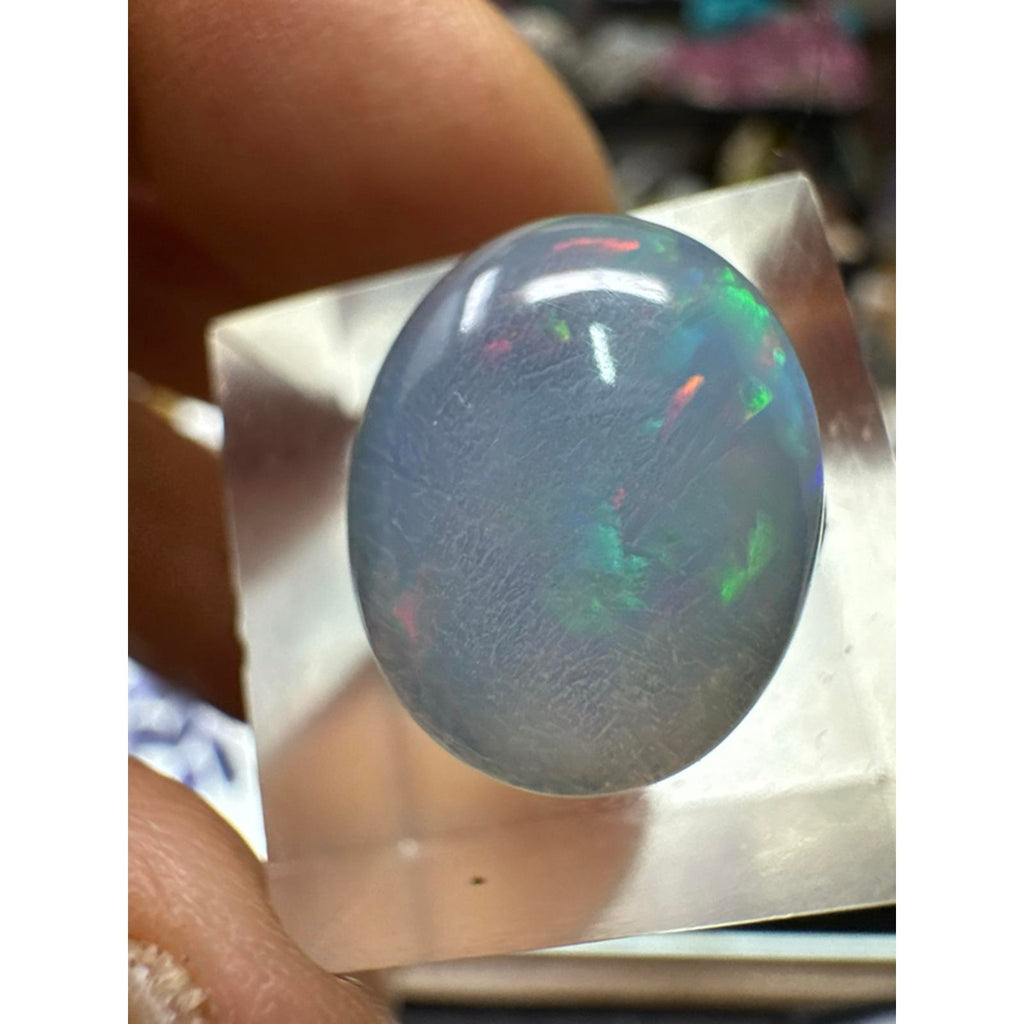 8.5 Carat Ethiopian Opal Cab #254 - Genuine Ethiopian Opal with Vibrant Colors and Unique Patterns