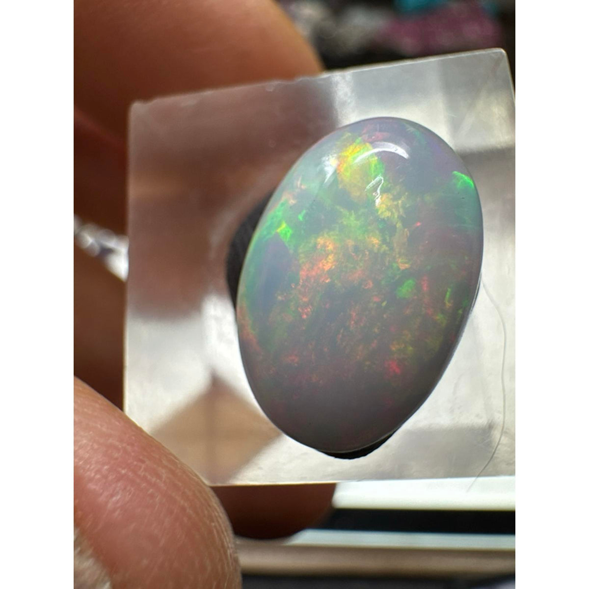Ethiopian Opal Cab #255 - 3.6 Carat Gemstone with Unique Color and Pattern