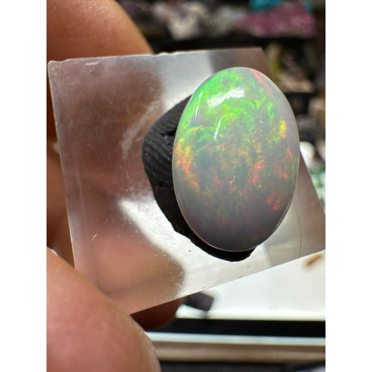 Ethiopian Opal Cab #255 - 3.6 Carat Gemstone with Unique Color and Pattern