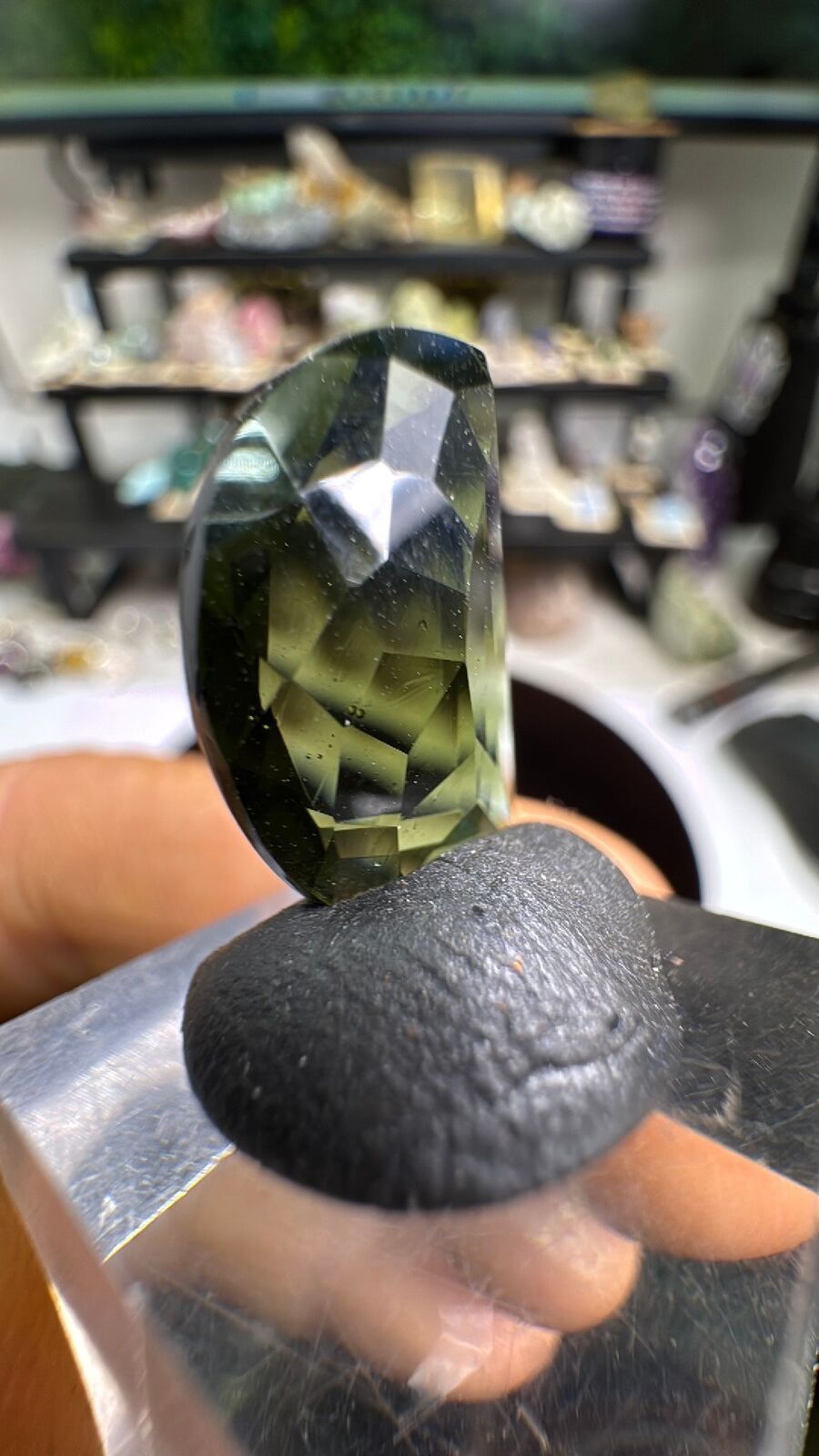 9.3ct Moldavite Facet Gem #4