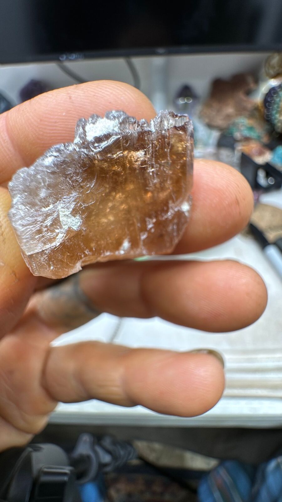 26.3g Champagne Topaz Crystal #45
