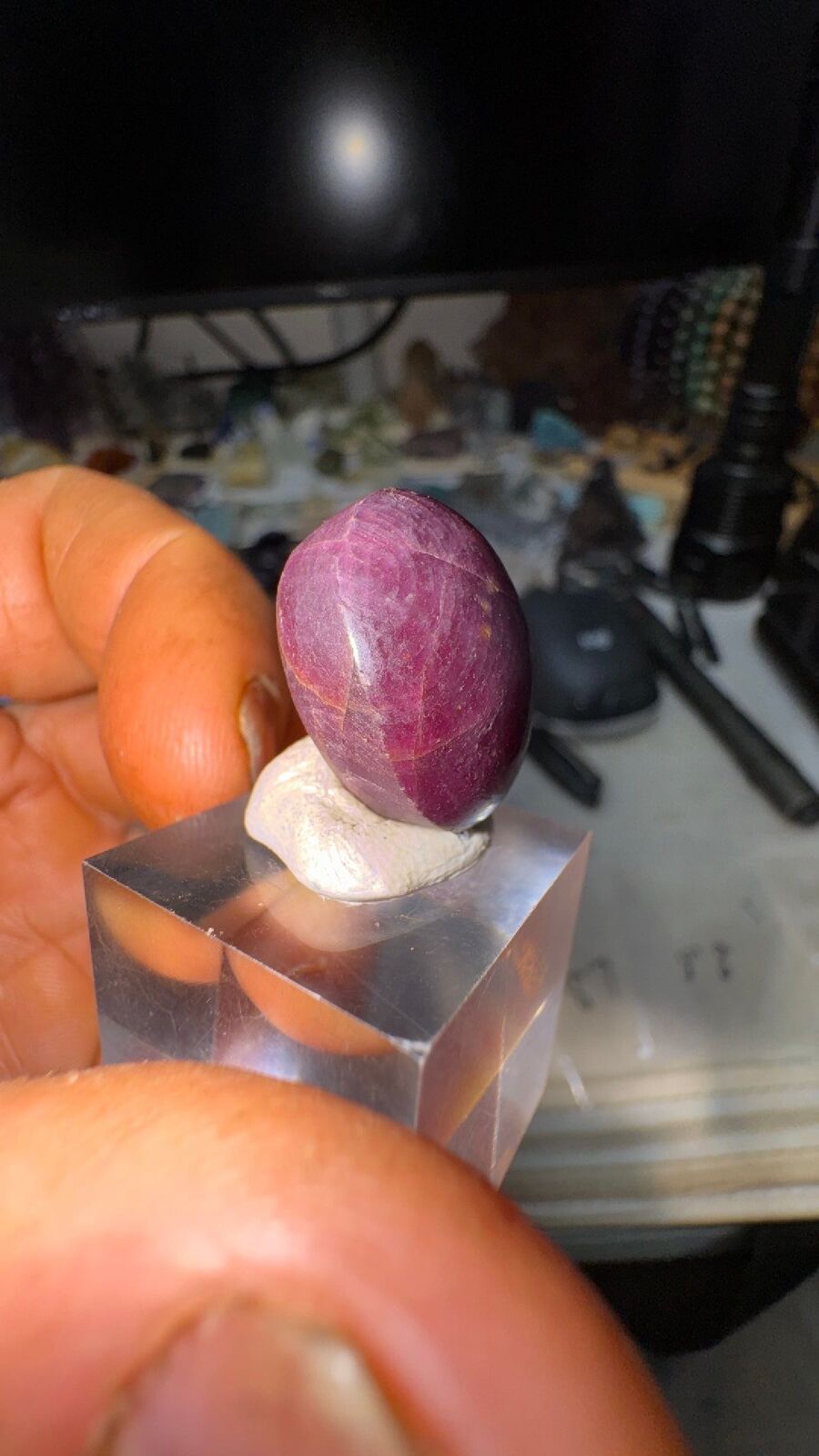 45ct star Ruby cab #85