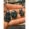 #224 3 Moss Agate Cabs - Natural Stone Jewelry Pieces for Crafting and Collecting