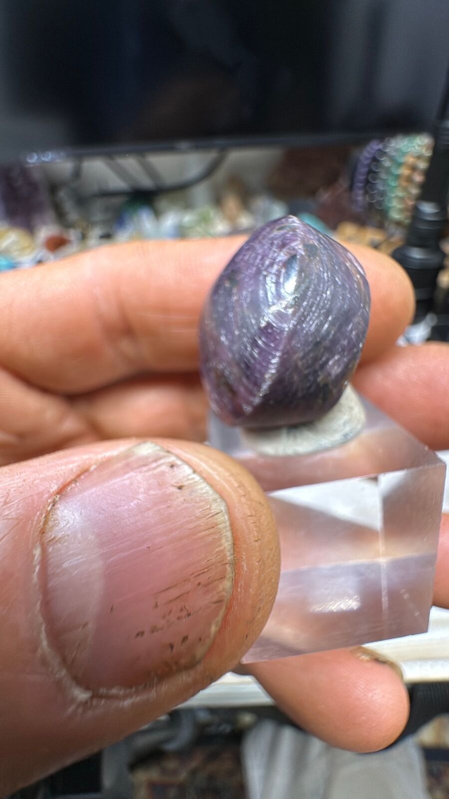 104ct star Ruby cab #87