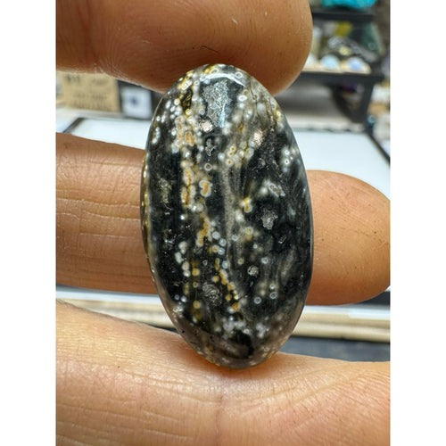 #219 Ocean Jasper Cabs - Parcel of 3 Natural Stone Cabochons for Jewelry Making and Collecting