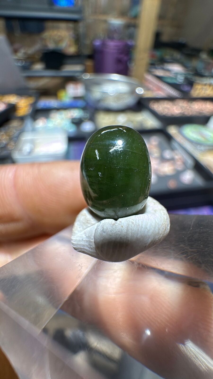 7ct Green Tourmaline Cab 68